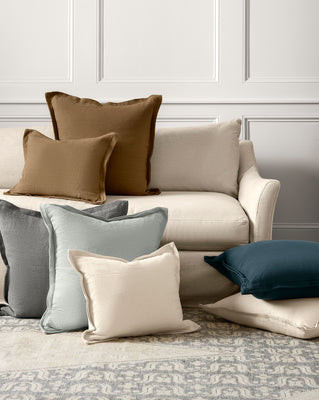 Liam Double Flange Pillow Cover Gray | McGee & Co. (US)