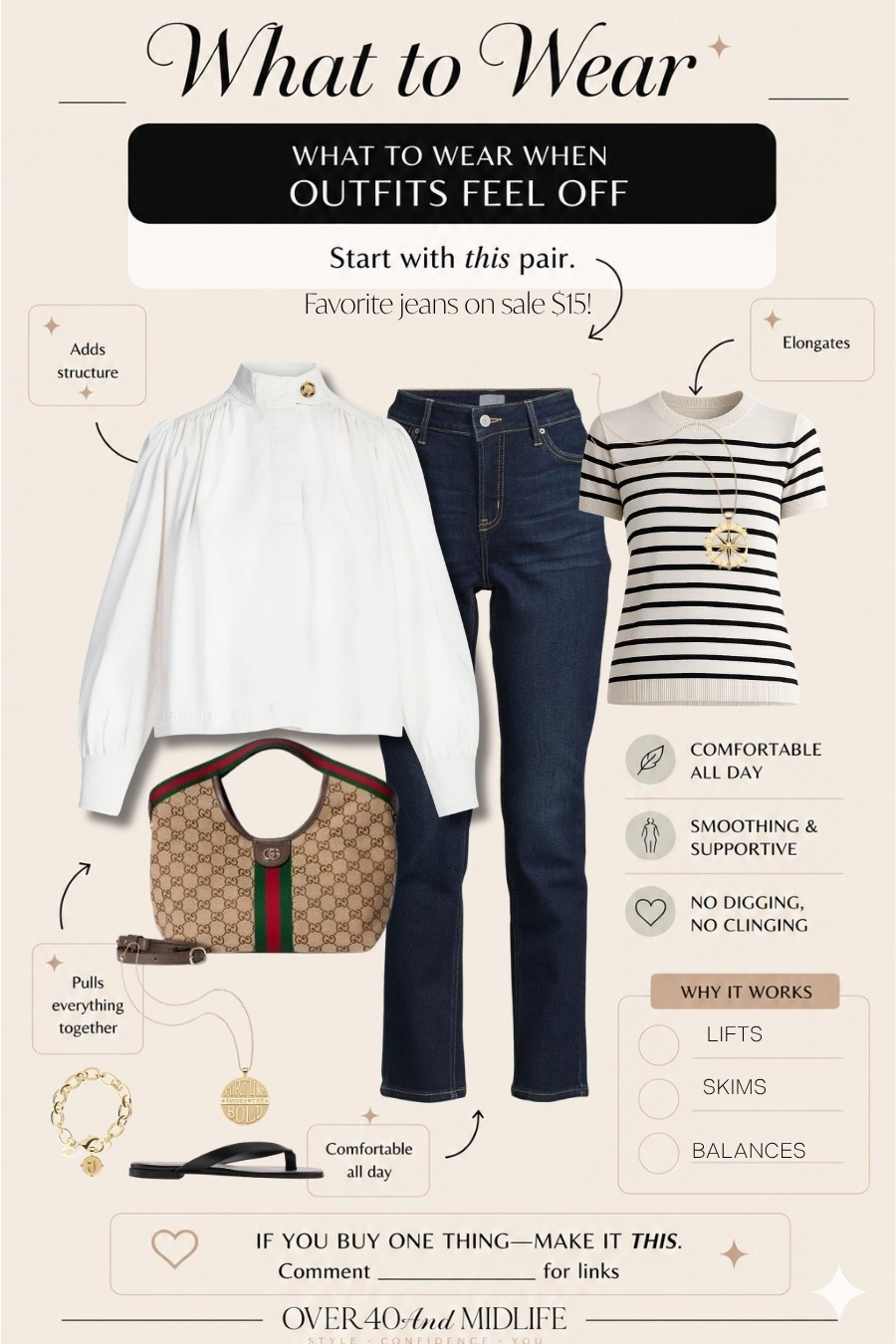 ✨Tap the bell, save and ❤️ for over 40 fashion, midlife style, midsize fashion and luxury looks for less. 

What to wear when your outfit fills off. Start with my favorite jeans that I wear on repeat and they're on sale for $15. I wear a size 10 size down if you were in between sizes these are the most comfortable most flattering pair of jeans I reach for all the time.

👑"Helping you look good, feel good!" - Lindsey Denver

#LTKOver40 #LTKMidsize #LTKPlusSize

Comment SHOP below to receive a DM with the link to this post on my LTK ⬇ https://liketk.it/6eSr8