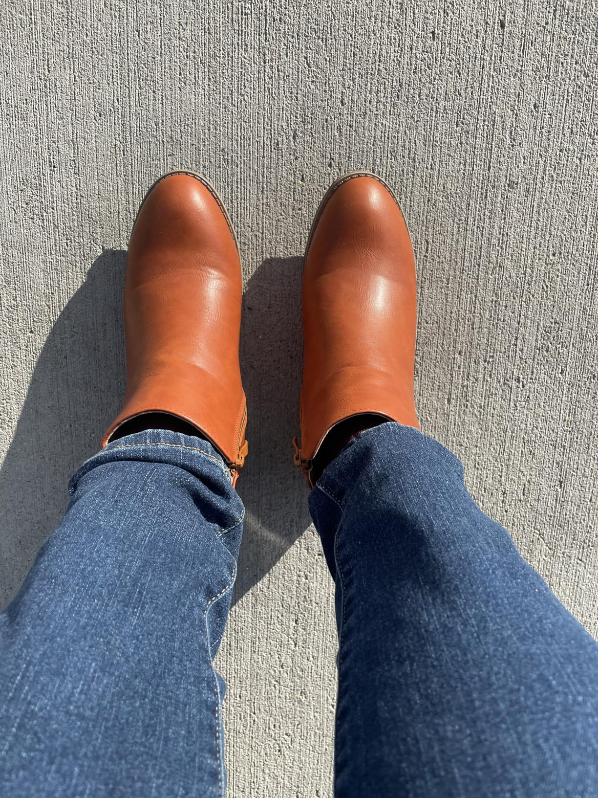 Jeossy Women's Ankle Boots Thick Heel Low Heeled Booties for Women | Amazon (US)