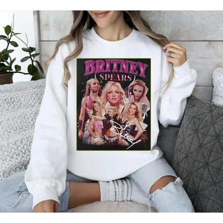 Britney Spears Shirt Britney Spears Vintage Sweatshirt Britney Spears Young Poster Unisex Shirt Britney Spears Sweatshirt | Walmart (US)