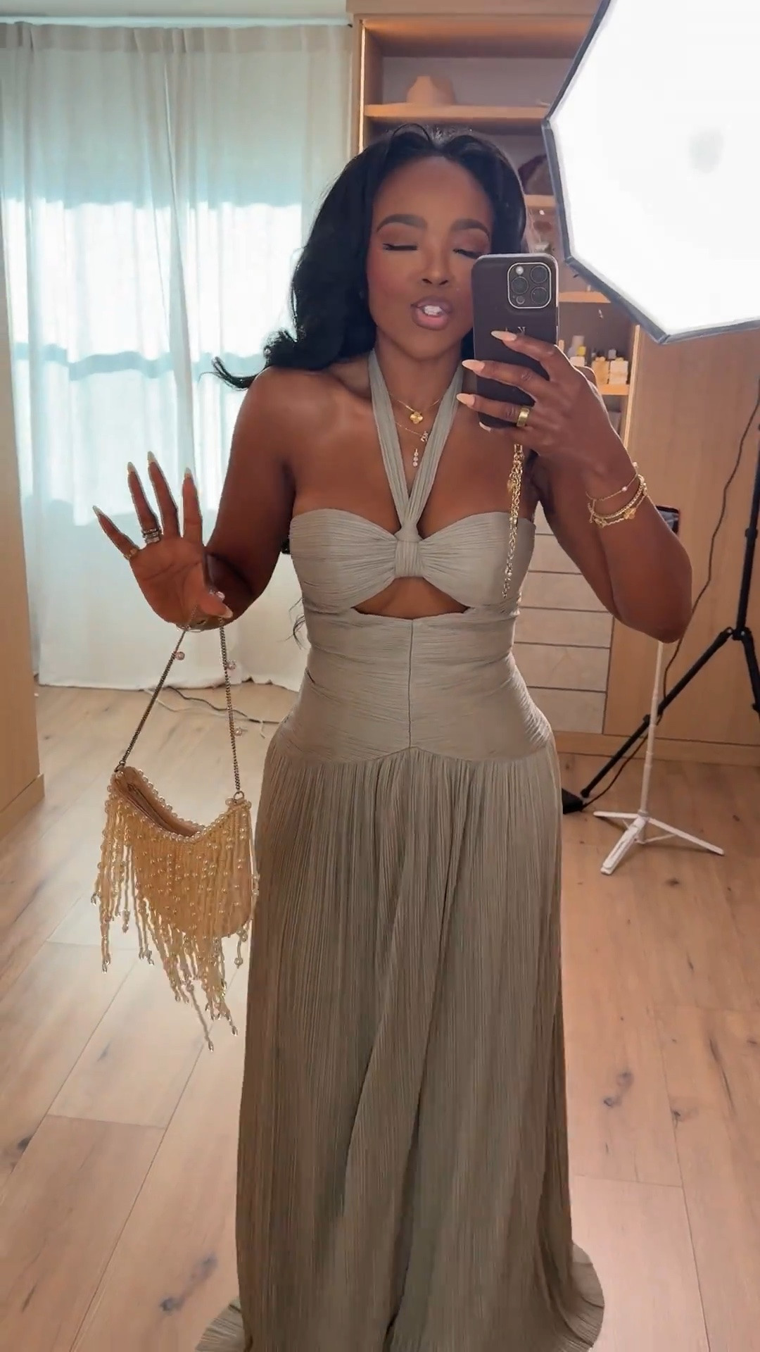 Scroll to shop this soft glam neutral maxi dress ✨

This flowy pleated halter maxi with the cutout detail is one of those statement pieces that still feels effortless—perfect for dressing up or down so your cost per wear keeps dropping every time you style it.

Perfect for vacations, weddings, date nights, or summer events.

📏 Measurements: 5’4”, 140 lbs, 34D bust, 27” waist, 40” hips

Follow me on Instagram and YouTube @kirasfashionfinds

#LTKPetite #LTKgrwm