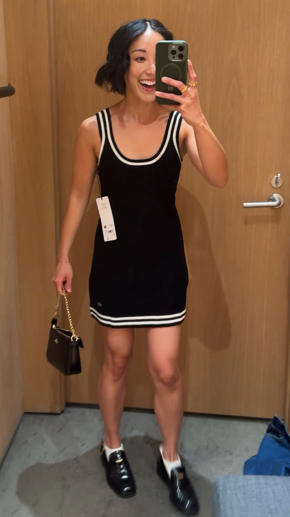 white christmas dresses Alo Tennis Club Sweater Knit Dress - White/Candy Red - Black/Ivory