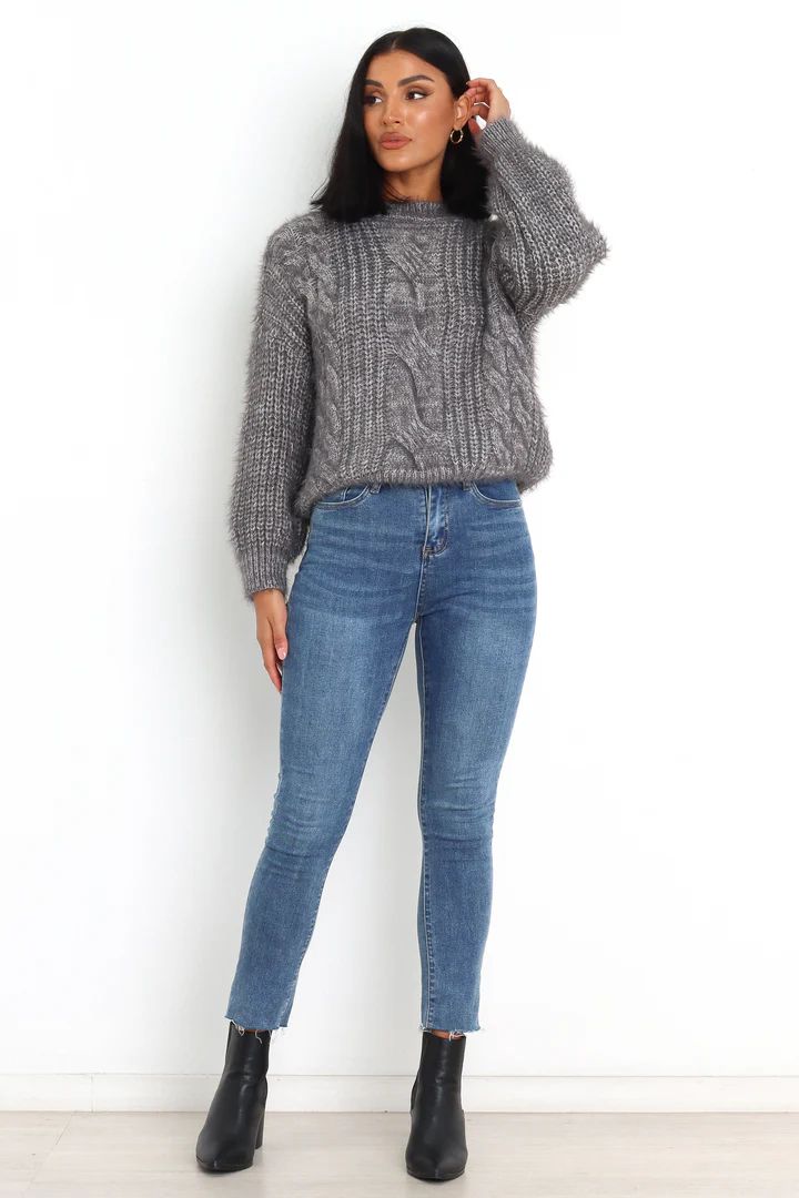 Jessica Knit Sweater - Grey | Petal & Pup (US)