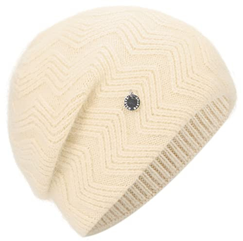 Womens Ivory Cashmere Beanie Hat Women Winter Slouchy Knit Beanie Chunky Stocking Cap Beanie Ski Hat Beige | Amazon (US)