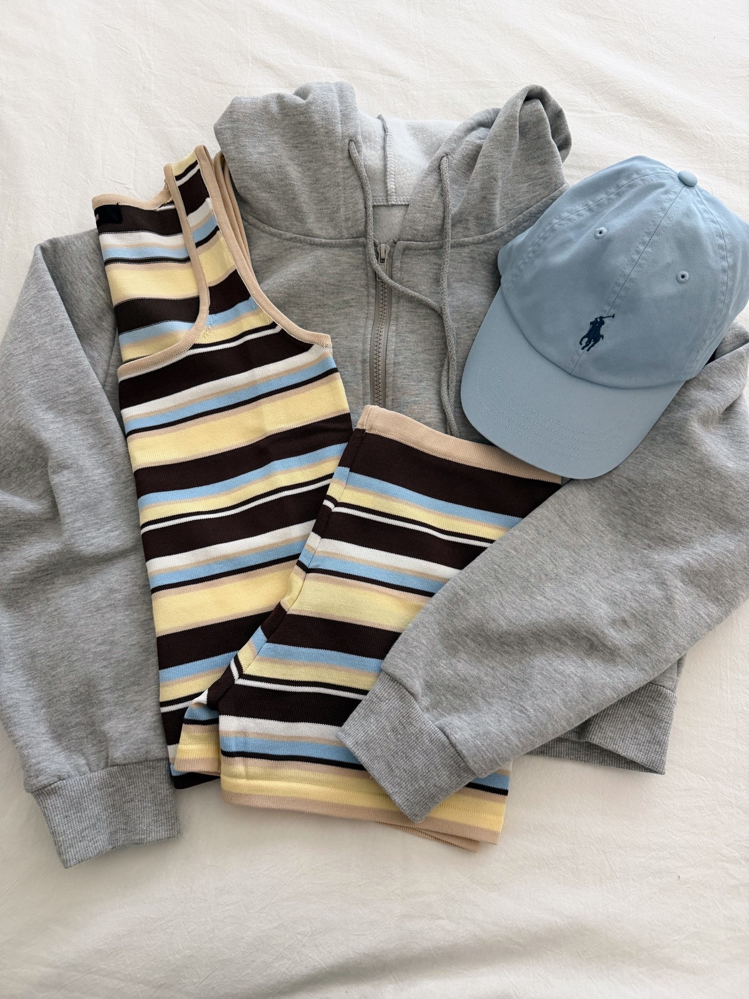 Amazon striped set & cropped hoodie - size S in both