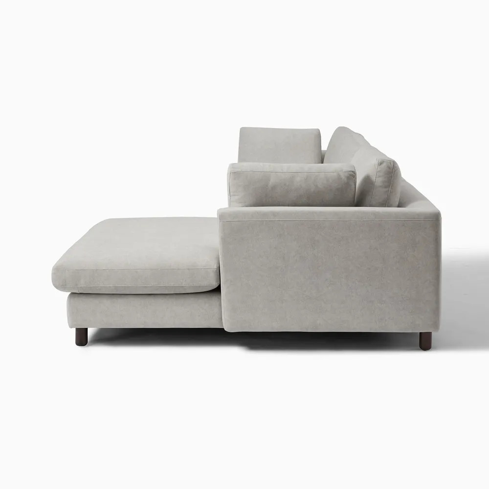 Valky 110" Velvet Sectional Sofa | Hernest