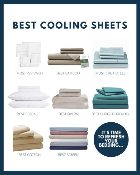Check out these best cooling sheets our team shared! The best overall pick is our favorite but we have one for every budget and needs. 😍

#LTKFindsUnder100 #LTKStyleTip #LTKHome