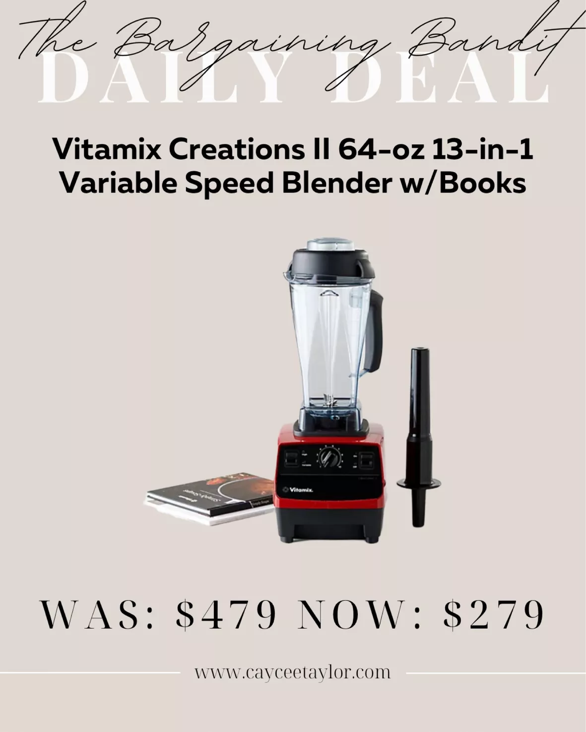 Vitamix Creations II 64-oz 13-in-1 Variable Speed Blender w/Books