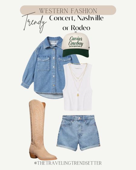 Trendy, rodeo fashion, cowboy hat, cowboy, trucker, hat, fringe bag, gold, hoops, booties, boots, cowgirl, cowboy, jeans, shorts, spring outfit, concert outfit, Nashville outfit, radio outfit, trendy country, concert, outfit, music festival, spring outfit, summer outfit, white blouse, travel outfit, western BoHo chic hippie

#LTKstyletip #LTKfindsunder50 #LTKtravel