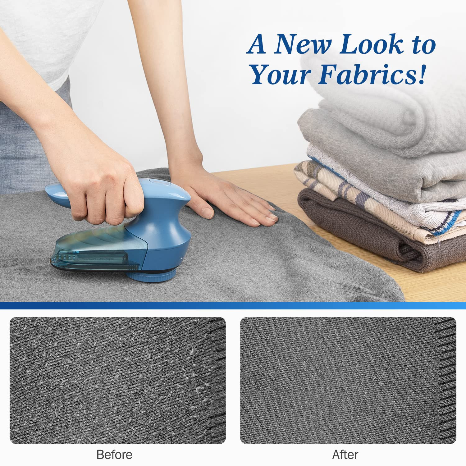 BEAUTURAL Fabric Shaver and Lint Remover, Sweater Defuzzer with 2-Speeds, 2 Replaceable Stainless... | Amazon (US)