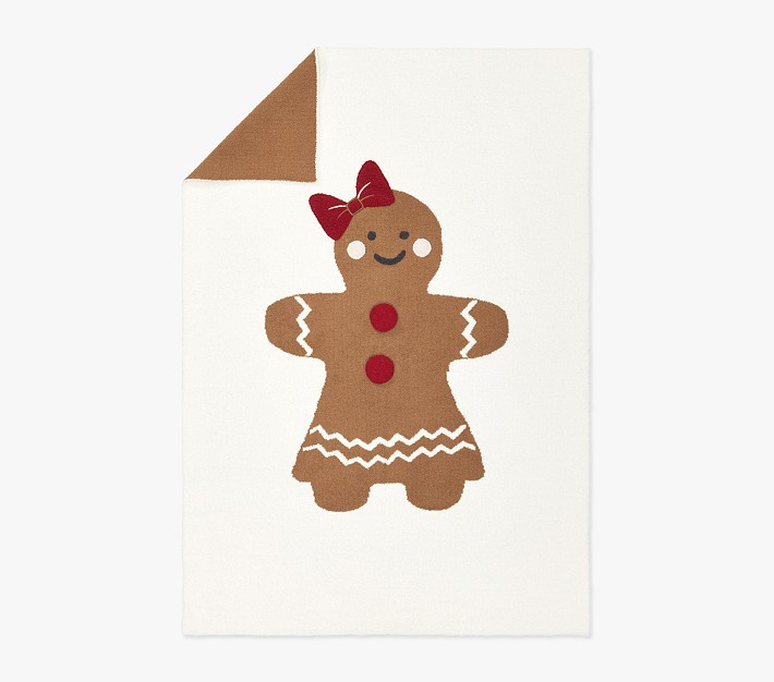 Fuzzy Gingerbread Baby Blanket | Pottery Barn Kids