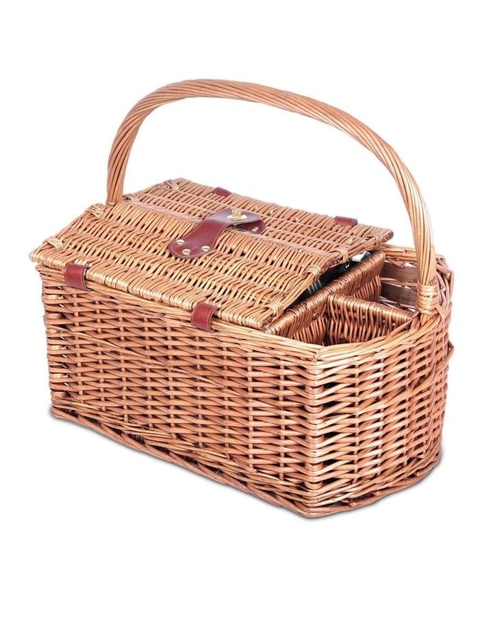 Deluxe 4 Person Picnic Basket in Brown | Myer