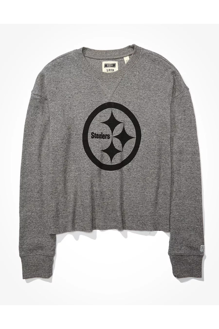 Tailgate Women's Pittsburgh Steelers Thermal Shirt Gray Heather XS | American Eagle Outfitters (US & CA)