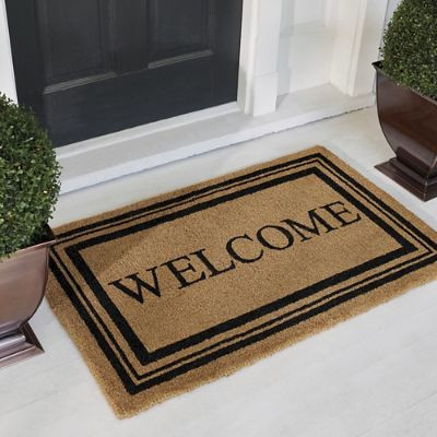 Welcome Border Coir Door Mat | Grandin Road | Grandin Road