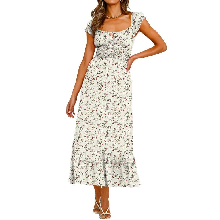 Liv & Lottie Juniors' Cottage Core Emma Maxi Dress with Smocked Waist | Walmart (US)