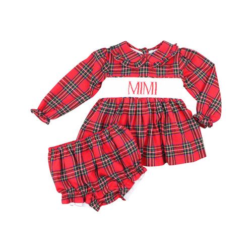 Red Flannel Plaid Custom Diaper Set - Shipping Mid-October | Cecil and Lou