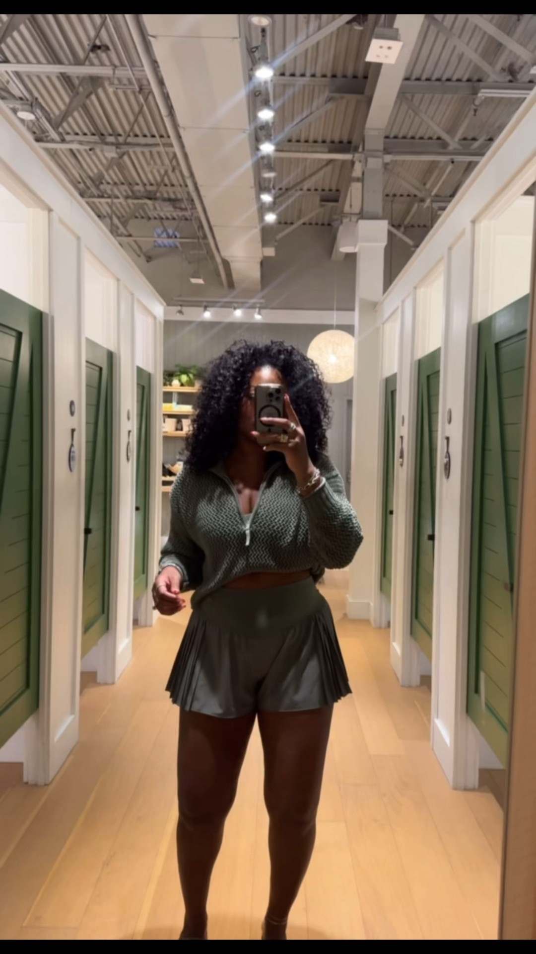 In loveeee with this set omg!! I am 5’9 200 lbs Wearing a small sweater (runs big) medium sports bra and large shorts. Got it in multiple colors!!! 

#LTKActive #LTKMidsize #LTKSaleAlert