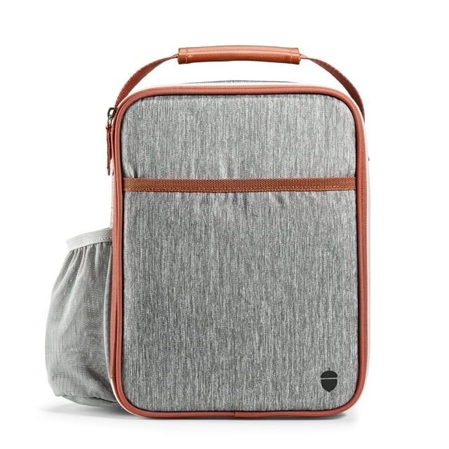 Acorn St by Fit & Fresh Vertical Insulated Reusable Lunch Bag for Men, Women, Kids, Steel | Walmart (US)