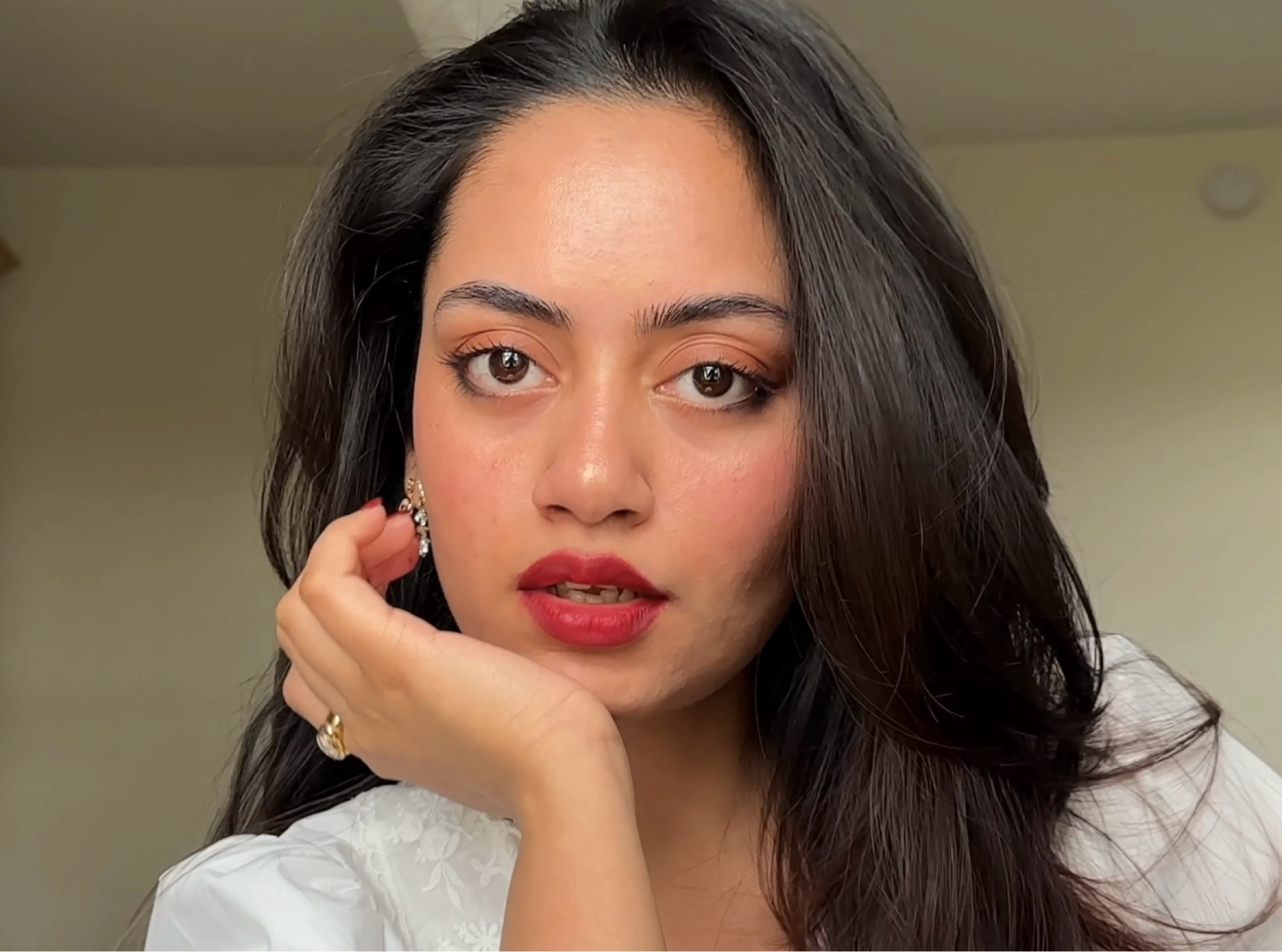 Merit red lipstick “Power"