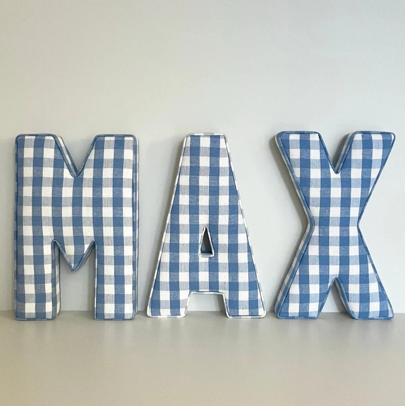 Fabric Letters for Nursery Decor - Wallhanging or Shelf. Childrens Bedroom Decor - Etsy | Etsy (US)