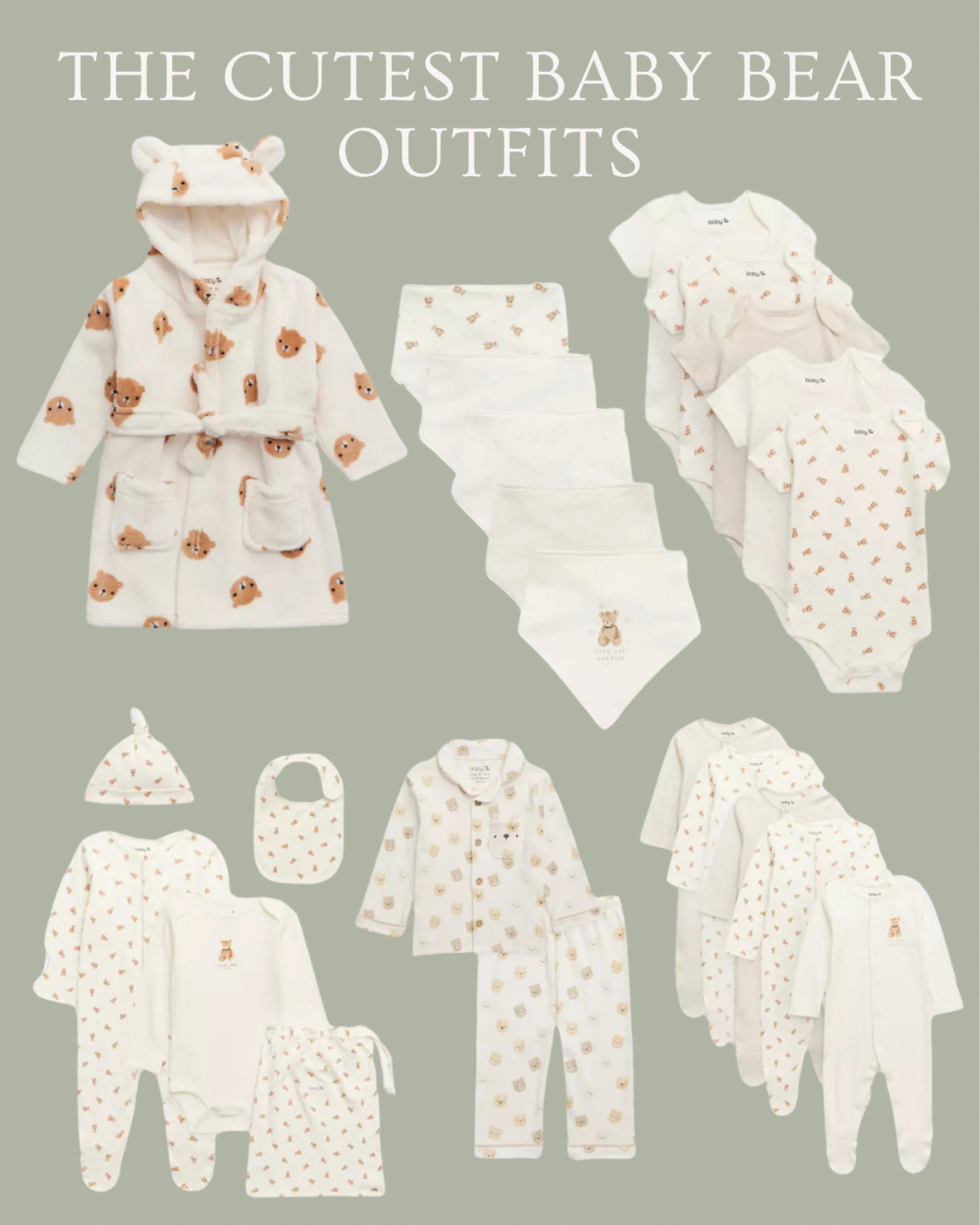 The cutest baby bear range! Perfect for either baby boys or girls and so affordable!
.
Unisex baby clothes - new baby gift ideas - baby essentials - neutral baby outfit - tu clothing - supermarket finds - baby dressing gown - baby bodysuits - cute pajamas 
#babyclothes #newbabygift

#LTKBump #LTKFindsUnder50 #LTKBaby