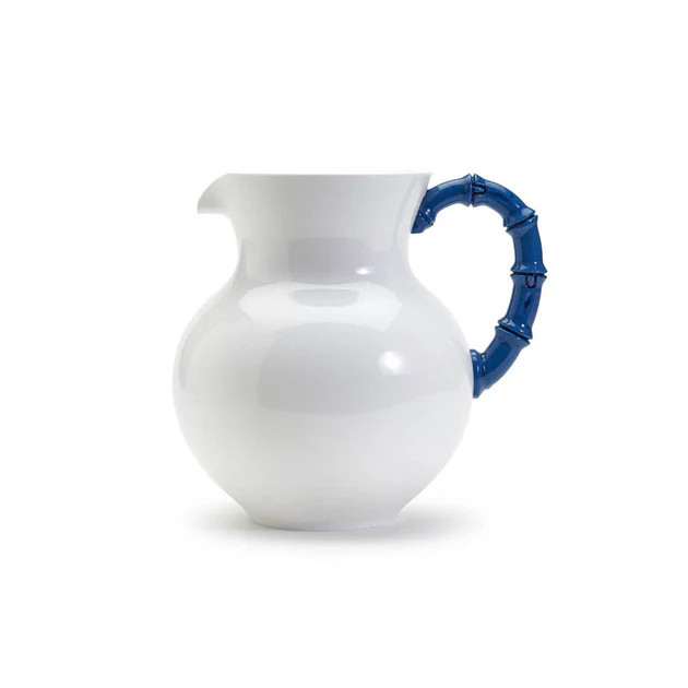 Blue Bamboo Pitcher | Cailini Coastal