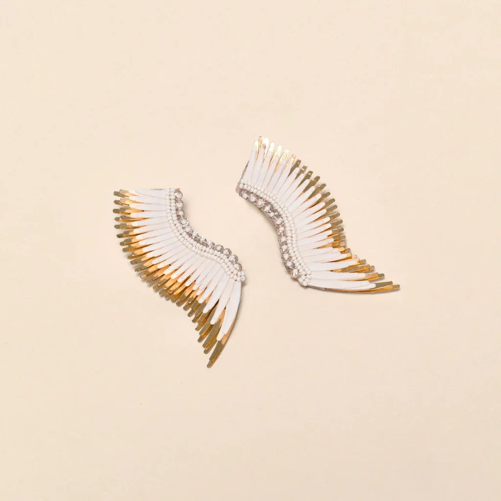Midi Madeline Earrings Ivory Gold | Mignonne Gavigan
