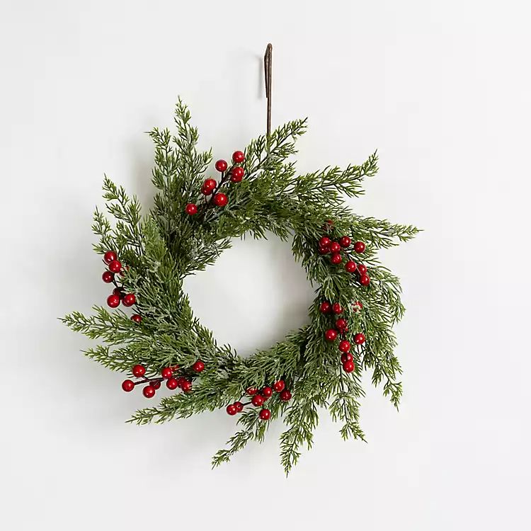 Pine and Red Berry Mini Wreath | Kirkland's Home
