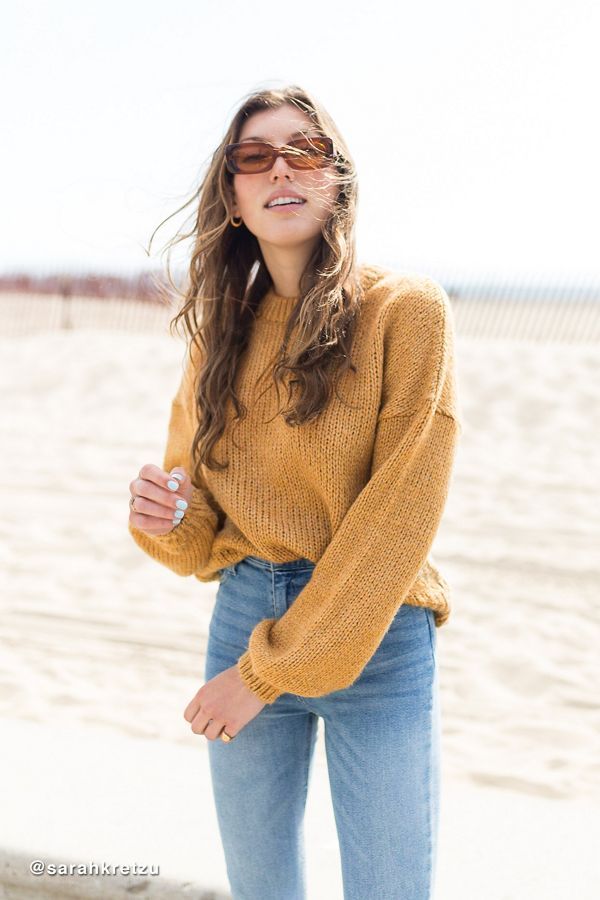 UO Oversized Balloon Sleeve Crew Neck Sweater | Urban Outfitters (US and RoW)