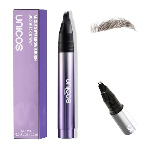 Unicos Eyebrow Pen, Angled Brow Brush, Eyebrow Pencils for Women, Natural Brow Pen, Hair-Like Strokes, 24hrs Long-Lasting, Waterproof, Smudge-Proof, Easy to Use, Multiple Uses, BlackBrown | Amazon (US)