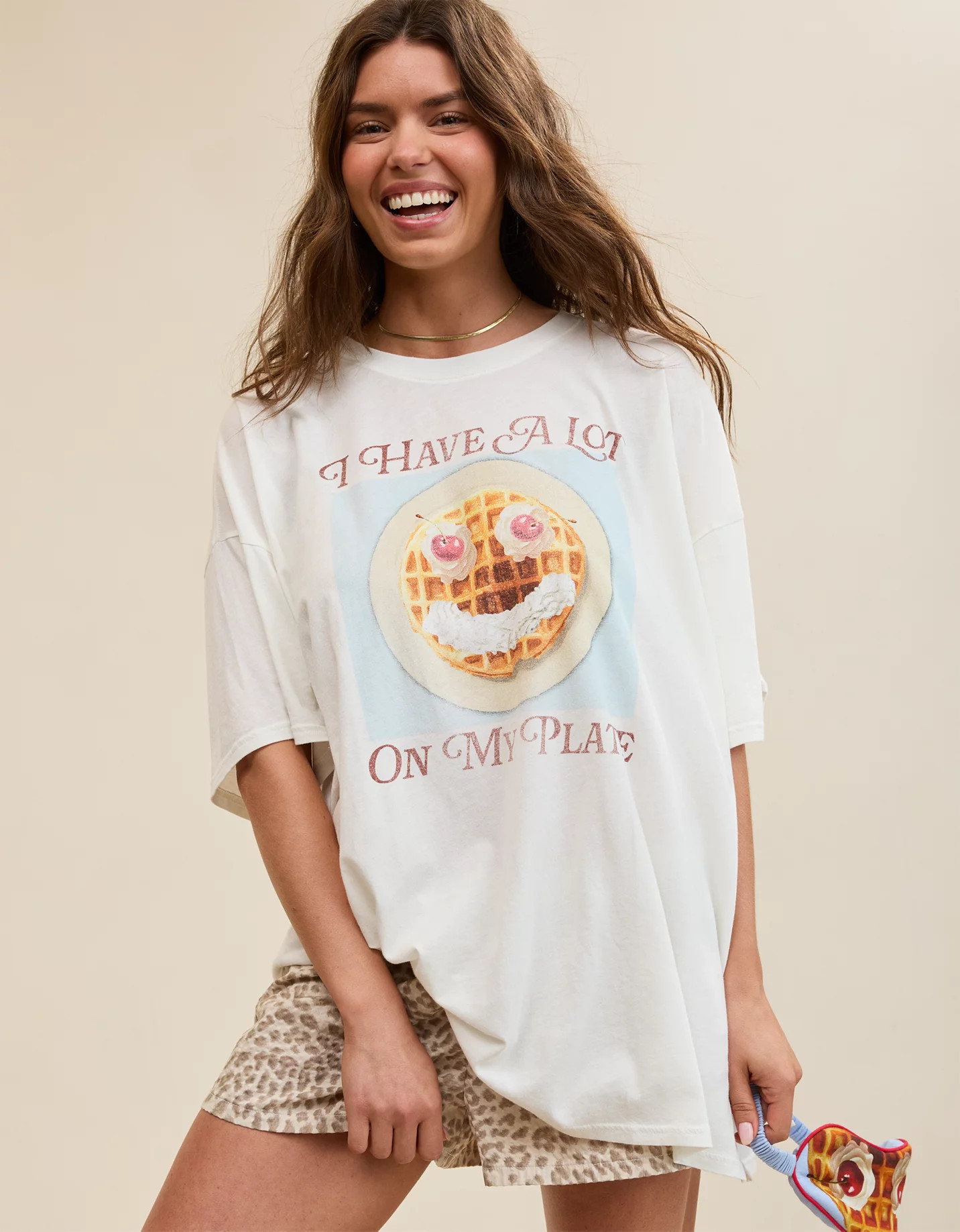 New + Bestseller OVERSLEPT by Aerie Sleep Happens Night Tee Shop our Breakfast in Bed prints before they're gone! | American Eagle Outfitters (US & CA)