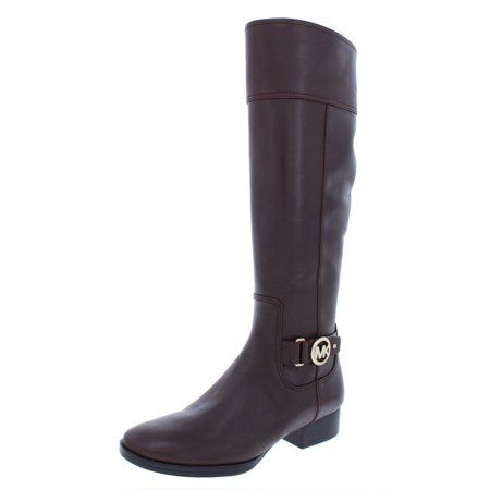MICHAEL Michael Kors - MICHAEL Michael Kors Womens Harland Leather Riding Boots Brown 5 Medium (B... | Walmart (US)