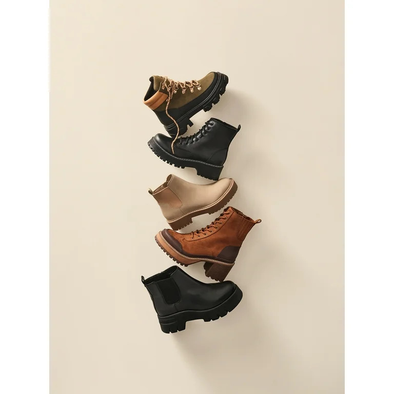 No Boundaries Women's Combat Boot, Sizes 6-11 & Wide Width | Walmart (US)