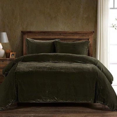 Stella Faux Silk Velvet Classic Chic Modern Rustic Romantic Western Duvet Cover Set | Wayfair North America