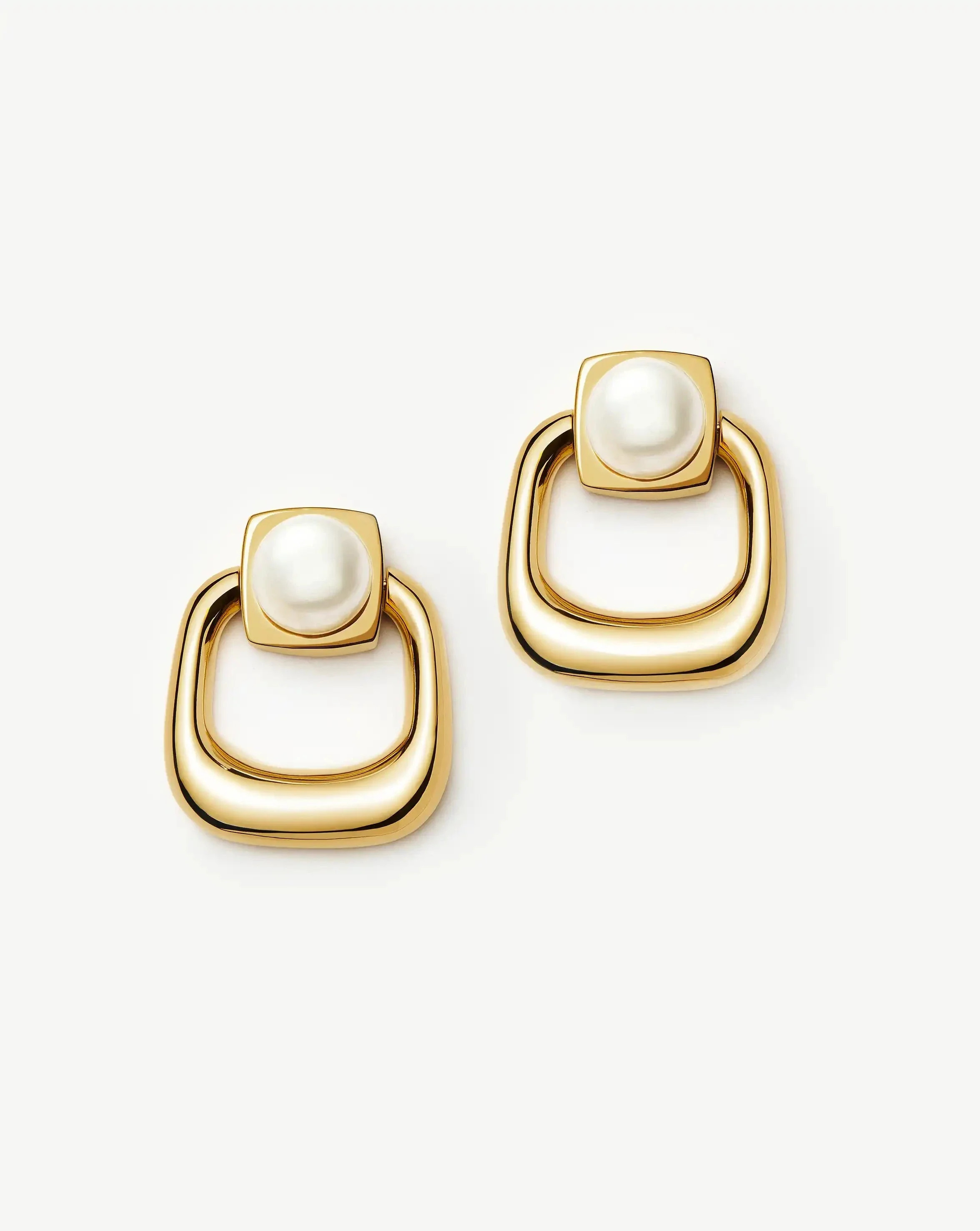 Button Pearl Statement Stud Earrings | Missoma UK | Missoma UK