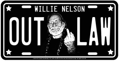 Midsouth Products Willie Nelson License Plate - Middle Finger | Amazon (US)