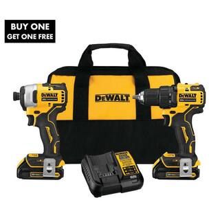 DEWALT ATOMIC 20-Volt MAX Cordless Brushless Compact Drill/Impact Combo Kit (2-Tool) with (2) 1.3... | The Home Depot