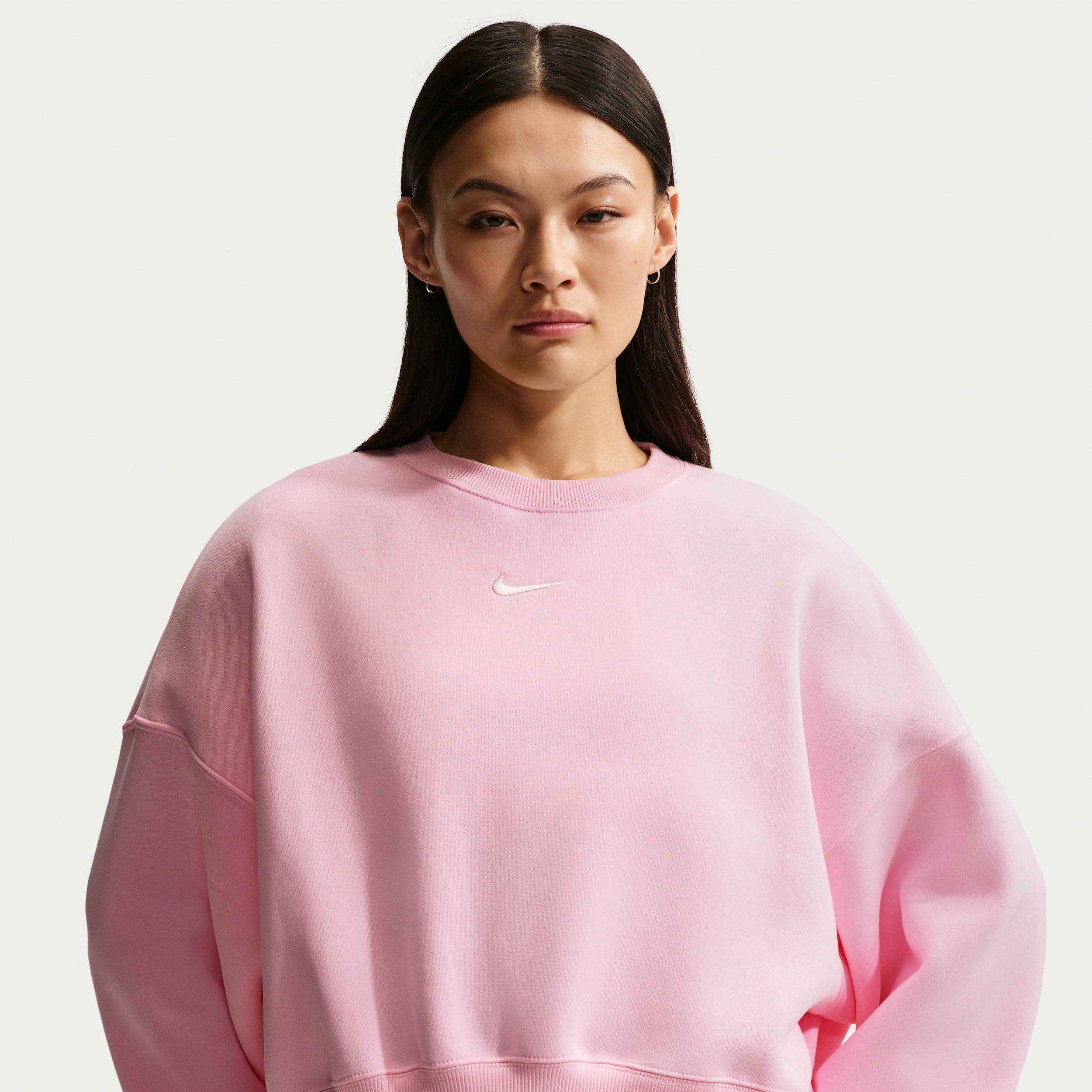 Women's Nike Sportswear Phoenix Fleece Over-Oversized Crew-Neck Sweatshirt in Pink | DQ5761-663 | Nike (US)