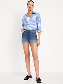 High-Waisted Wow Jean Shorts -- 3-inch inseam | Old Navy (US)