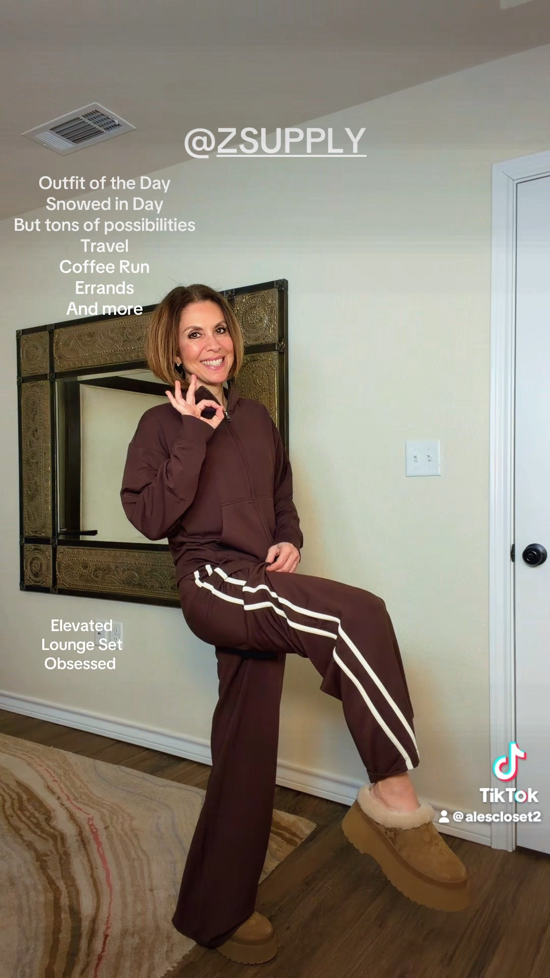 This brown lounge set is everything 🤎
I love this vibe and I’m kind of obsessed — it truly has it all: comfy, chic, cute, and effortlessly put together. Brown is my favorite color this season, and this set works for casual outings, travel days, coffee runs, or staying cozy at home like today during this crazy snowstorm ❄️
An elevated lounge look you’ll reach for over and over.
Linked below on LTK ✨


#LTKStyle
#LTKFinds
#LoungewearStyle
#ElevatedBasics
#CozyChic
#NeutralStyle
#TravelOutfit
#CasualOutfit

#LTKActive #LTKSeasonal #LTKOver40