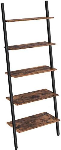 VASAGLE Alinru Ladder Shelf Leaning Shelf, 5-Tier Bookshelf Rack, for Living Room Kitchen Office,... | Amazon (US)
