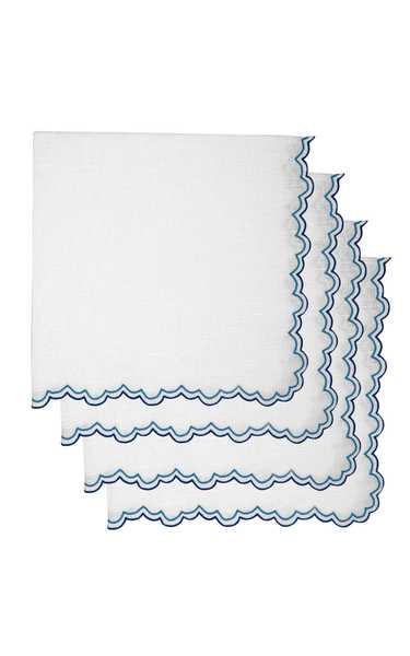 Set-Of-Four Embroidered Linen Dinner Napkins | Moda Operandi (Global)
