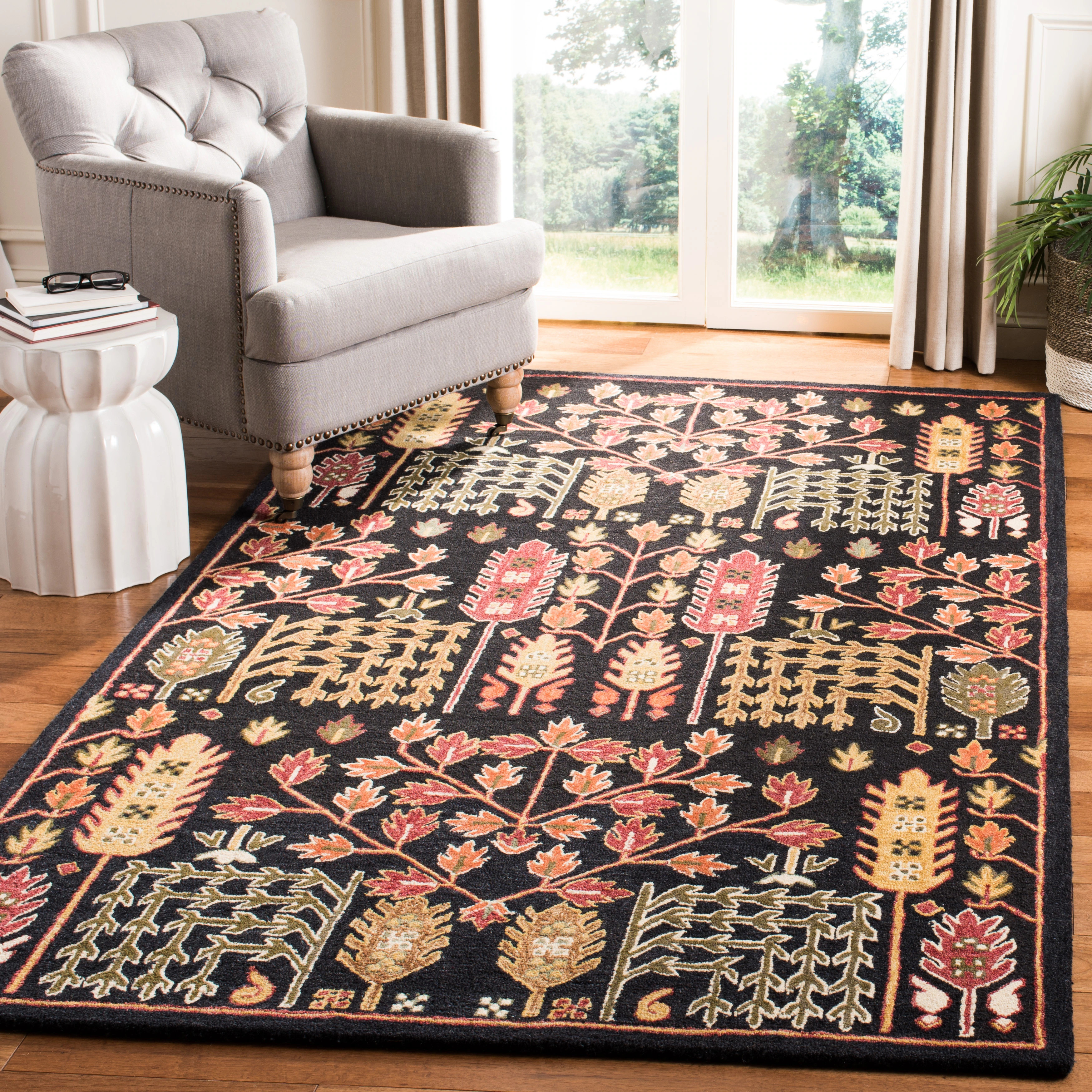 SAFAVIEH Handmade Aspen Betina Bohemian Wool Rug - 6' x 9' - Black/Red | Overstock