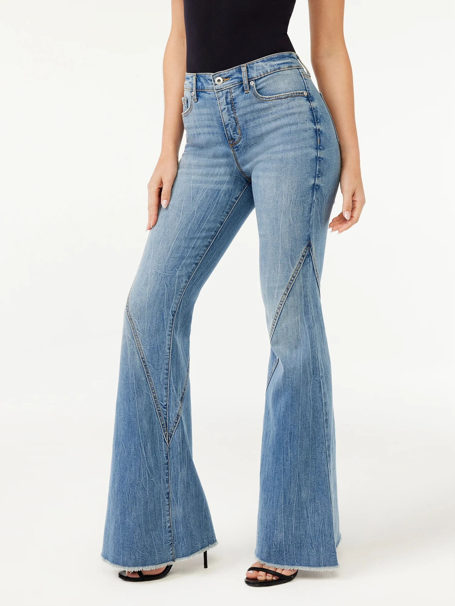 Sofia Jeans by Sofia Vergara Women's Melisa High Rise Super Flare Jeans | Walmart (US)