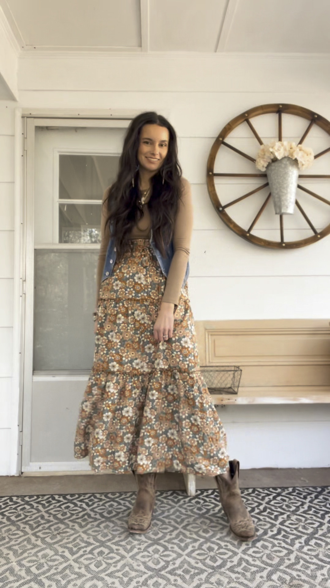 Vest - American Eagle Oufitters
Top - Shein
Skirt - Three Birds Nest
Boots - Lane
Earrings and Heart Necklace - Highway Hippie 
Boot Necklace - Shein 

#LTKShoeCrush #LTKStyleTip #LTKSaleAlert

#LTKWatchNow #LTKStyleTip #LTKSeasonal