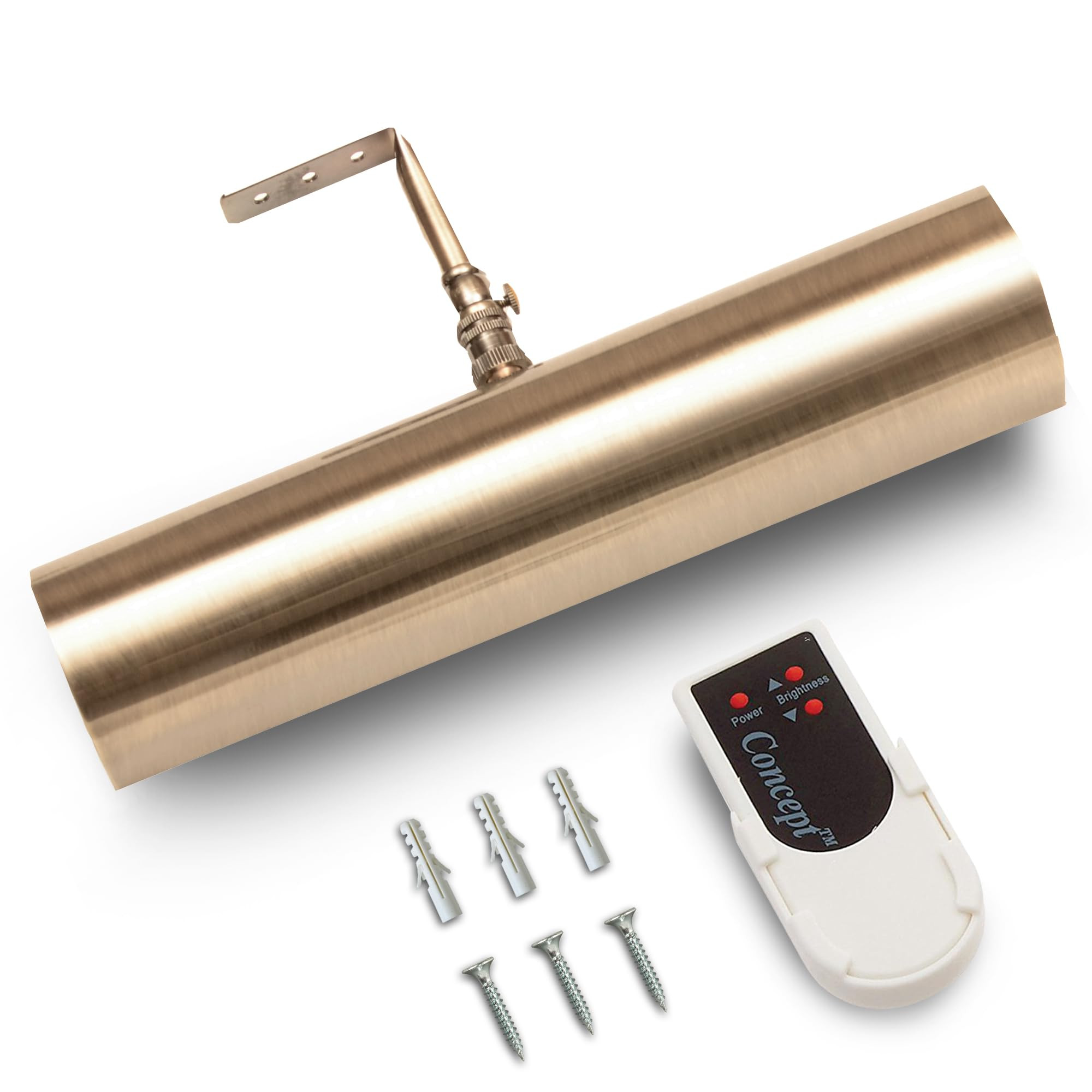 Concept Lighting 102L Cordless Remote Control LED Picture Light- 11 1/2 inch Antique Brass With S... | Amazon (US)