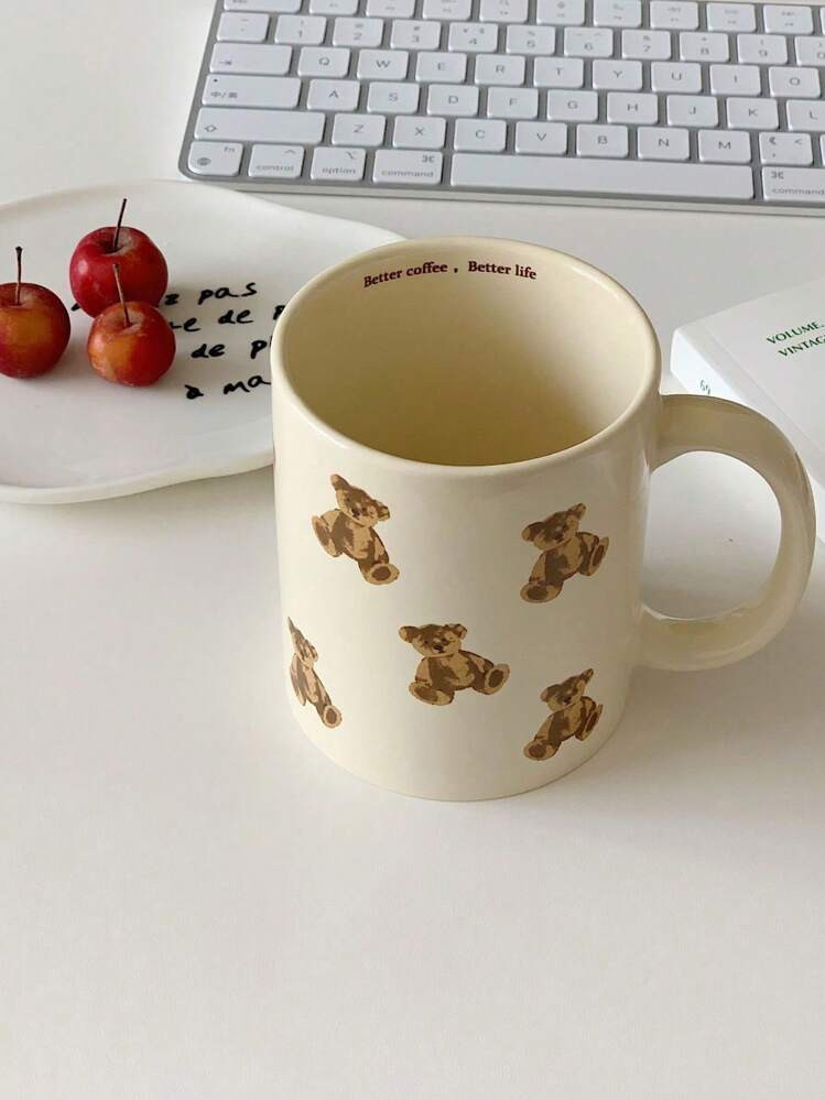 1pc Cartoon Bear Ceramic Mug | SHEIN