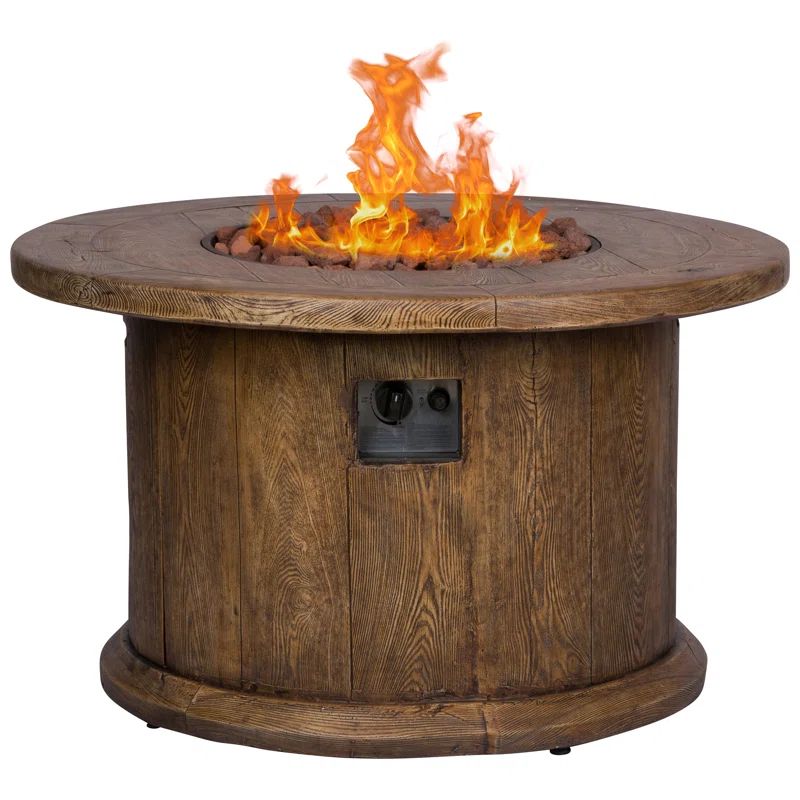 Siloam 24'' H x 40'' W Magnesium Oxide Propane Outdoor Fire Pit Table | Wayfair North America