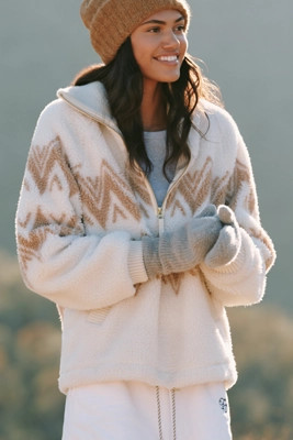 Varley Hendrik Half-Zip Sherpa Fleece Sweatshirt | Anthropologie (US)