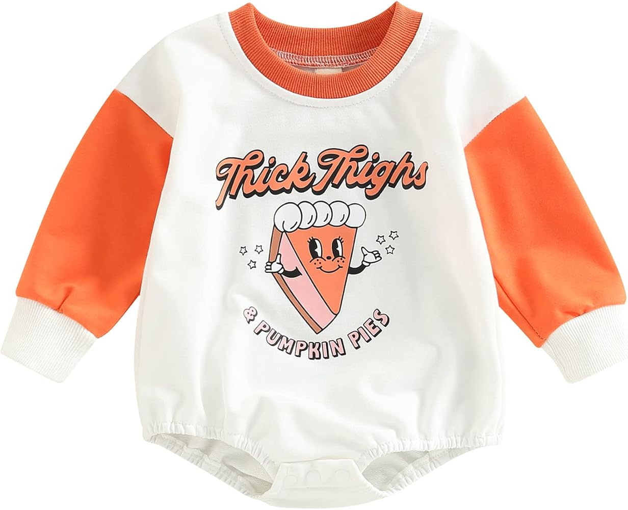 ZyHwShine Thanksgiving Outfit Newborn Infant Baby Girl Boy Turkey Romper Gobble Letter Print Body... | Amazon (US)